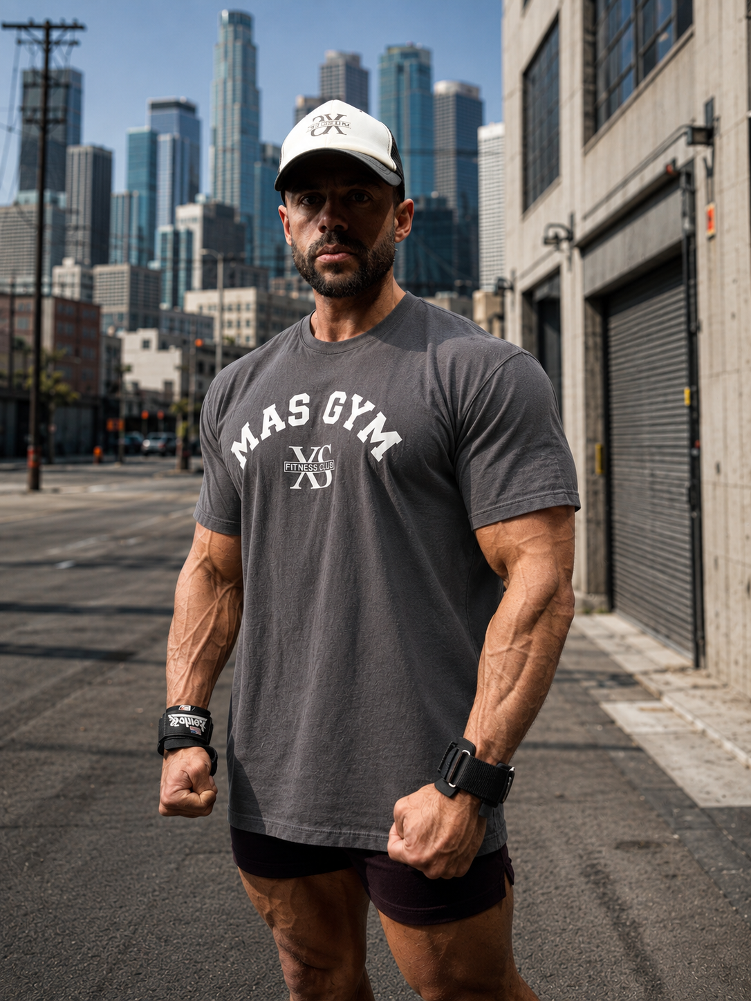 MAS GYM Classic Tee — Charcoal